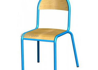 Chaise semi métallique dossier rond