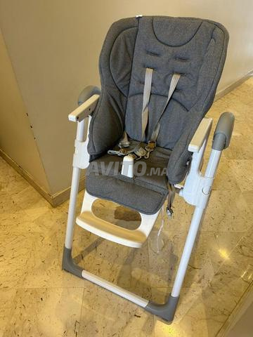 Chaise haute bébé Marque JANE – Style blanc & gris - 2