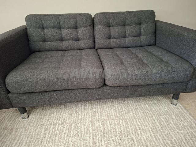 Deux canapés type Landskrona, 3 et 2 places, gris - 2