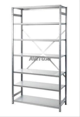 رفوف معدنية مع عارضة تقوية ارتفاع 200 طول 95 عمق 38