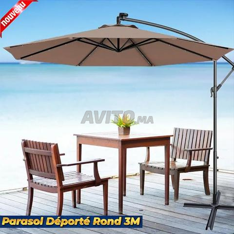 مظلة دائرية معلقة 3M Taupe-Manivelle