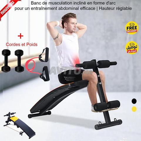Banc De Musculation Abdominal - Cordes Et Poids