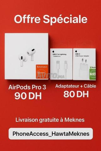 Air pods pro 3 & Adabteur et cable iphone