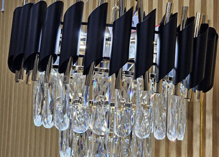 Lustre en cristal LED avec télécommande