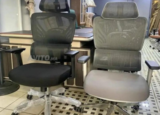 Chaise de bureau professionnelle et confortable avec dossier en maille et support de tête