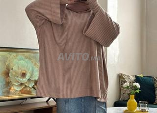 تريكو اوفر سايز مع معاصم اليد