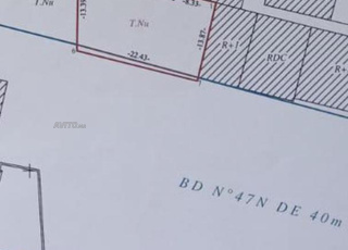 Terrain à vendre superficie 340 deux façades R3 محفظة