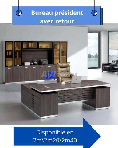 Bureau semi métallique avec retour\chaise - 2