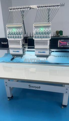 ماكينة تطريز يومي، برأسين، و 12 لونًا