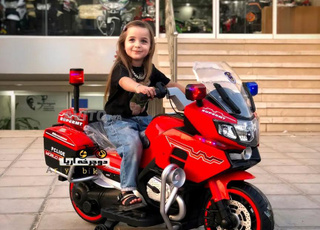 Moto électrique police pour enfants 12V