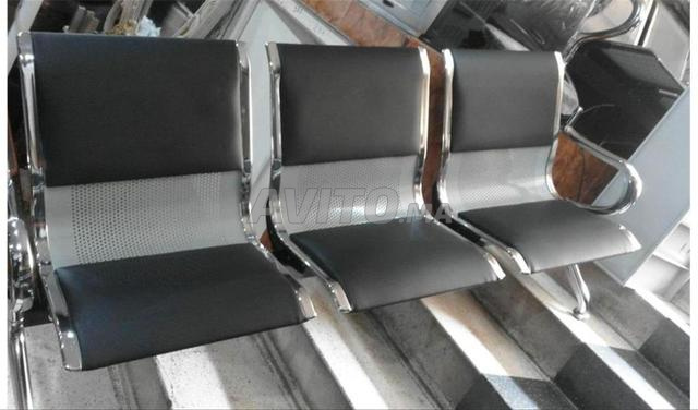 مقعد من الفولاذ المقاوم للصدأ بكسوة جلدية 2\3\4\5 مقاعد