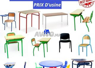 طاولة تلميذ بمقعدين مع خزانة معدنية