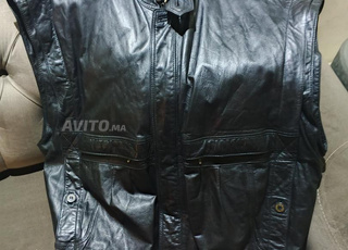 جيليه جلد طبيعي مستورد من فرنسا مقاس كبير 54