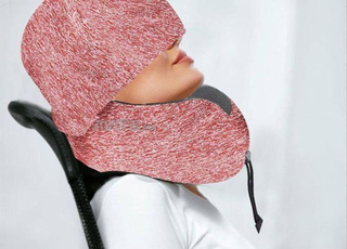 Oreiller de voyage ergonomique avec capuche