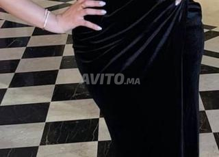 Robe de soirée en velours de soie