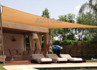 Voile d’ombrage design – (cafés riads & villas)