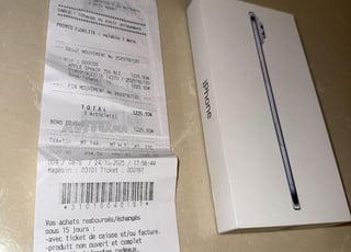 iPhone 17 Air Neuf Facture Garantie 2 ans