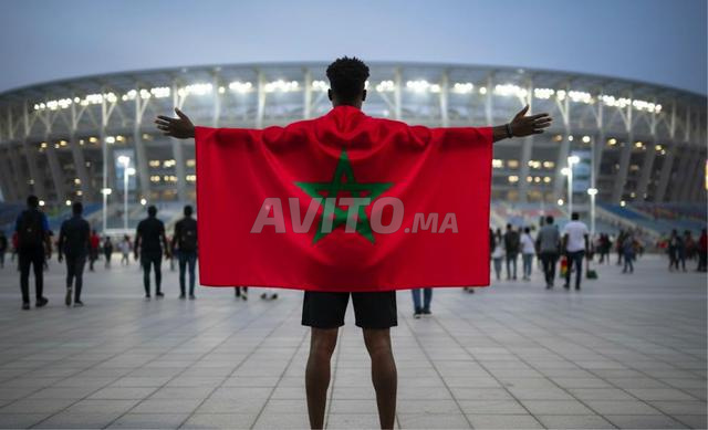 علم المغرب - علم المشجعين لمشجعي كأس الأمم الأفريقية 2025