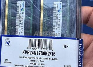 Kingston 16GB (2 X 8GB) DDR4-2400