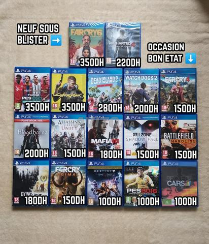 Jeux CD pour ps4 et ps5 prix sur l'image