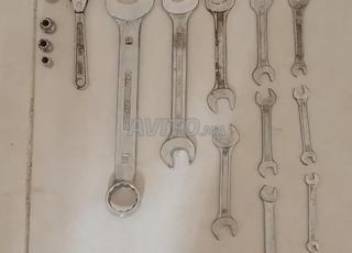 Jeux de clés mixtes et un Clé à pipe