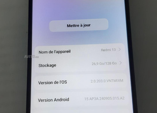 Redmi 13C stockage 128Go Ram 8Go