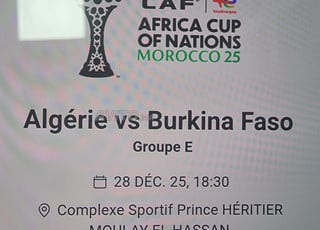 1 Billet ALGÉRIE VS BURKINA FASO CAT 1