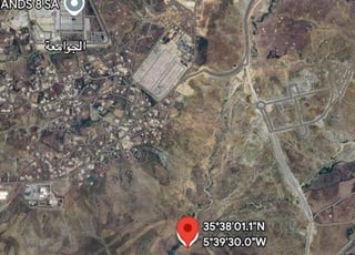 Terrain 1.5h titré à Cherafat, route de Tétouan