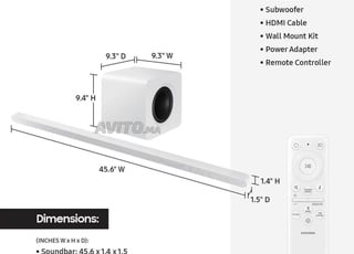 BARRE DE SON SAMSUNG HW-S801D LIV A DOMICILE