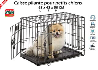 Mini Cage Pliante 63 x 43 x 50 CM - Cage pour animaux