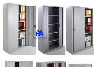 Armoire métallique haute a deux portes battante