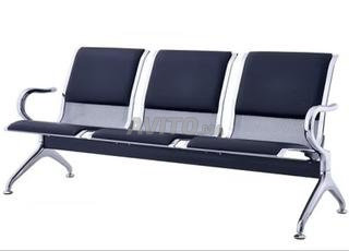 Banquette 2, 3, 4 places chromées similicuir