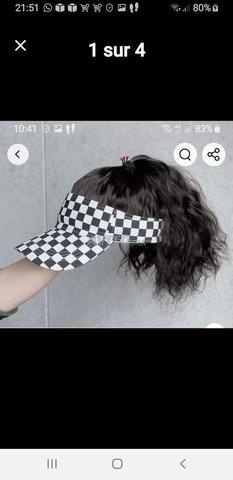 شعر مستعار قبعة ذيل حصان عالية