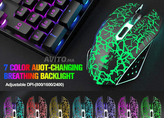 Clavier de jeu lumineux et souris Combo