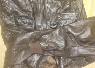Veste cuir vintage Maron