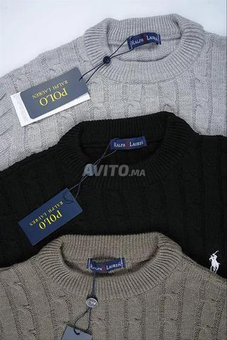 طقم 3 بلوفرات رالف بياقة دائرية من القطن 100 - 2