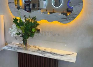 Décor de luxe Console italienne avec miroir lumineux