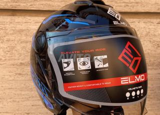 خوذة للدراجة النارية، evo jet أسود وأزرق