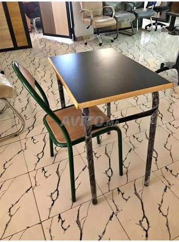 Table individuelle scolaire avec casier métallique