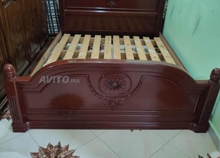 Chambre à coucher en bois de chêne sans armoire 160/190