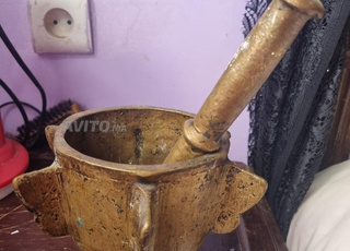 Mortier en cuivre lourd avec 6 oreilles