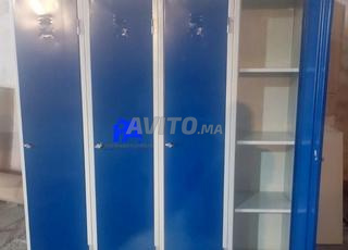 خزانة ملابس أحادية الكتلة مع خزانة من 3 إلى 4 أرفف