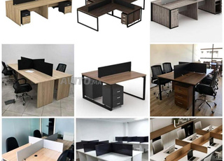 Bureau Bench avec Cloisons Bois – Espace et Stylé