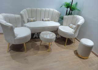 Salon moderne de luxe avec design coquillage