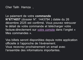 Billet huitieme de final can 2b/2f