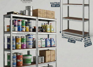 Rayonnage - Étagères métalliques robustes pour le stockage