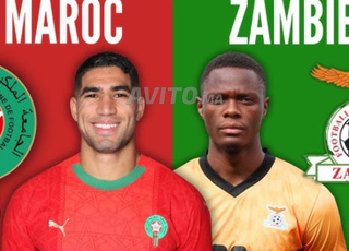 Billet catégorie 1 pour match Maroc Zambie