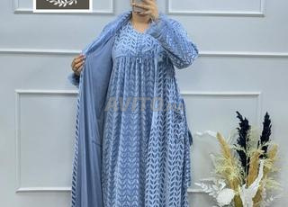 Pyjama long avec peignoir, magnifique, de haute qualité