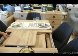 Table neuve extensible avec six chaises