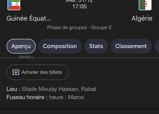 4 Billets Algerie Guinee Equatoriale 31/12